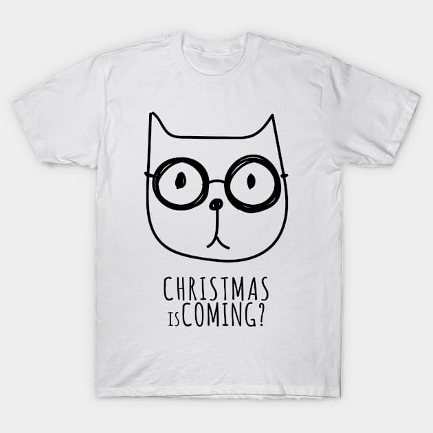 Christmas is coming surprised Cat Lovers T-Shirt by andytruong